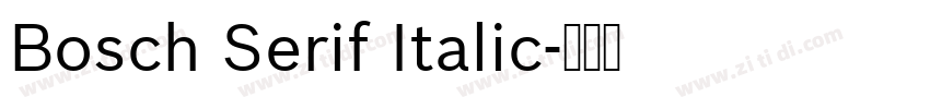 Bosch Serif Italic字体转换